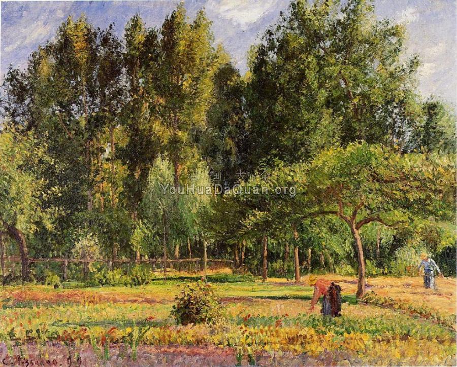 Poplars, Afternoon in Eragny - 卡米耶·毕沙罗